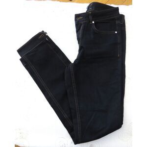 Karen Millen Women's Luxe Cut Mid Rise Luxury Jeans Black 10 NWOT